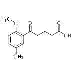 structure of CAS# 71472-14-5, 5-(2-Methoxy-5-methylphenyl)-5-oxopentanoic acid;5-(2-Methoxy-5-methylphenyl)-5-oxovaleric acid