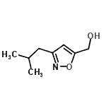 structure of CAS# 71502-42-6, (3-Isobutyl-1,2-oxazol-5-yl)methanol;(3-Isobutylisoxazol-5-yl)methanol;[3-(2-methylpropyl)isoxazol-5-yl]methan-1-ol;5-isoxazolemethanol, 3-(2-methylpropyl)