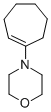 structure of CAS# 7182-08-3, 1-Morpholino-1-Cycloheptene;4-Cyclohept-1-En-1-Ylmorpholine;4-(1-Cyclohepten-1-Yl)Morpholine;Inchi=1/C11h19no/C1-2-4-6-11(5-3-1)12-7-9-13-10-8-12/H5h,1-4,6-10H