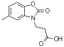 结构式 CAS# 71977-76-9, 3-(5-甲基-2-氧代-1,3-苯并恶唑-3(2H)-基)丙酸