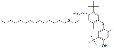 CAS 登录号：71982-41-7， 2-(1,1-二甲基乙基)-4-[[5-(1,1-二甲基乙基)-4-羟基-2-甲基苯基]硫代]-5-甲基苯基3-(十四烷基硫基)丙酸酯