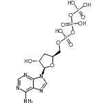 结构式 CAS# 71997-32-5, 3'-脱氧腺苷5'-(四氢三磷酸酯)