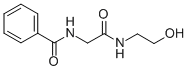 structure of CAS# 72085-01-9, N-(2-[(2-Hydroxyethyl)Amino]-2-Oxoethyl)Benzenecarboxamide;N-[2-(2-Hydroxyethylamino)-2-Oxo-Ethyl]Benzamide;N-[2-(2-Hydroxyethylamino)-2-Keto-Ethyl]Benzamide;1F-965