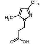 结构式 CAS# 72145-01-8, 3-(3,5-二甲基-1H-吡唑-1-基)丙酸