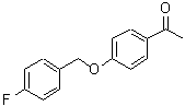 structure of CAS# 72293-96-0, 1-{4-[(4-Fluorobenzyl)oxy]phenyl}ethanone;1-Ethanone, 1-[4-[(4-fluorophenyl)methoxy]phenyl]-;4-(4-Fluorobenzyloxy)acetophenone;4'-(4-Flu<wbr>orobenzyl<wbr>oxy)aceto<wbr>phenone, <wbr>1-[(4-Ace<wbr>tylphenox<wbr>y)methyl]<wbr>-4-fluoro<wbr>benzene