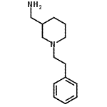 structure of CAS# 725212-69-1, 1-[1-(2-Phenylethyl)-3-piperidinyl]methanamine;(1-phenethylpiperidin-3-yl)methanamine;[1-(2-Phenylethyl)piperidin-3-yl]methylamine;1-[1-(2-phenylethyl)piperidin-3-yl]methanamine
