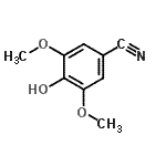 结构式 CAS# 72684-95-8, 4-羟基-3,5-二甲氧基-苯甲腈