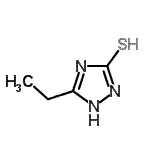 structure of CAS# 7271-45-6, 5-Ethyl-1H-1,2,4-triazole-3-thiol;1H-1,2,4-triazole-3-thiol, 5-ethyl-;3H-1,2,4-Triazole-3-thione,5-ethyl-1,2-dihydro-(9CI);5-ethyl-1H-1,2,4-triazole-3-thiol