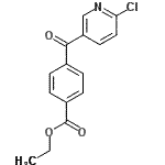 结构式 CAS# 727409-20-3, 乙基4-[(6-氯-3-吡啶基)羰基]苯甲酸酯