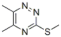 structure of CAS# 7275-70-9, 3-(Methylthio)-5,6-Dimethyl-1,2,4-Triazine;5,6-Dimethyl-3-(Methylthio)-1,2,4-Triazine;1,2,4-Triazine, 5,6-Dimethyl-3-(Methylthio)-;5,6-Dimethyl-3-(Methylthio)-As-Triazine