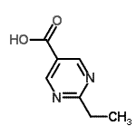 结构式 CAS# 72790-16-0, 2-乙基-5-嘧啶羧酸