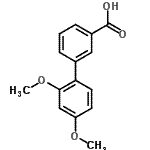 结构式 CAS# 728919-16-2, 2',4'-二甲氧基-3-联苯基羧酸
