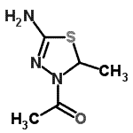 结构式 CAS# 72926-03-5, 1-(5-氨基-2-甲基-1,3,4-噻二唑-3(2H)-基)乙酮