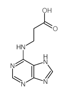 结构式 CAS# 73094-99-2, 3-(7H-嘌呤-6-基氨基)丙酸