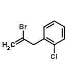 structure of CAS# 731772-01-3, 1-(2-Bromo-2-propen-1-yl)-2-chlorobenzene;2-(2-Bromoprop-2-en-1-yl)chlorobenzene;2-Bromo-3-(2-chlorophenyl)-1-propene;2-Bromo-3-(2-chlorophenyl)prop-1-ene