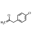 structure of CAS# 731772-09-1, 1-Chloro-4-(2-chloro-2-propen-1-yl)benzene;2-chloro-3-(4-chlorophenyl)-1-propene;2-Chloro-3-(4-chlorophenyl)prop-1-ene;4-(2-Chloroprop-2-en-1-yl)chlorobenzene
