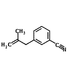 structure of CAS# 731772-73-9, 3-(2-Methyl-2-propen-1-yl)benzonitrile;3-(3-cyanophenyl)-2-methyl-1-propene
