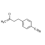 structure of CAS# 731772-75-1, 4-(3-Chloro-3-buten-1-yl)benzonitrile;2-chloro-4-(4-cyanophenyl)-1-butene
