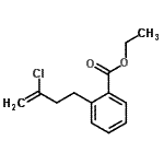 structure of CAS# 731772-79-5, Ethyl 2-(3-chloro-3-buten-1-yl)benzoate;4-(2-carboethoxyphenyl)-2-chloro-1-butene