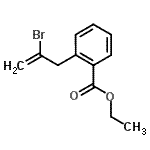 structure of CAS# 731772-80-8, Ethyl 2-(2-bromo-2-propen-1-yl)benzoate;2-bromo-3-(2-carboethoxyphenyl)-1-propene