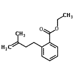 结构式 CAS# 731772-83-1, 乙基2-(3-甲基-3-丁烯-1-基)苯甲酸酯