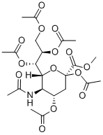 结构式 CAS# 73208-82-9, N-乙酰基神经氨酸甲酯 2,4,7,8,9-五乙酸酯