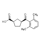 结构式 CAS# 732253-13-3, (1R,3S)-3-(2,6-二甲基苯甲酰)环戊烷羧酸