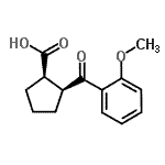 结构式 CAS# 732253-54-2, (1R,2S)-2-(2-甲氧基苯甲酰基)环戊烷羧酸