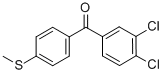 structure of CAS# 73242-10-1, 3,4-Dichloro-4'-(Methylthio)Benzophenone;3,4-DICHLORO-4'-(METHYLTHIO)BENZOPHENONE;3,4-DICHLORO-4'-(THIOMETHYL)BENZOPHENONE