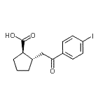 结构式 CAS# 733740-72-2, (1R,2S)-2-[2-(4-碘苯基)-2-氧代乙基]环戊烷羧酸