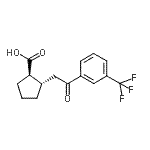 结构式 CAS# 733740-74-4, (1R,2S)-2-{2-氧代-2-[3-(三氟甲基)苯基]乙基}环戊烷羧酸