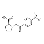 结构式 CAS# 733740-78-8, (1R,2S)-2-[2-(4-硝基苯基)-2-氧代乙基]环戊烷羧酸