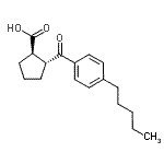 结构式 CAS# 733741-10-1, (1R,2R)-2-(4-戊基苯甲酰基)环戊烷羧酸