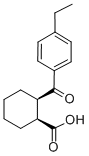 structure of CAS# 733742-65-9, cis-2-(4-Ethylbenzoyl)Cyclohexane-1-Carboxylic Acid
