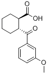 结构式 CAS# 733742-73-9, 反式-2-(3-甲氧基苯甲酰基)环己烷-1-羧酸