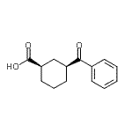 结构式 CAS# 733742-86-4, (1R,3S)-3-苯甲酰基环己烷羧酸