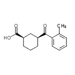 结构式 CAS# 735269-68-8, (1R,3S)-3-(2-甲基苯甲酰)环己烷羧酸
