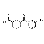 structure of CAS# 735269-69-9, (1R,3S)-3-(3-Methylbenzoyl)cyclohexanecarboxylic acid;cis-3-(3-Methylbenzoyl)cyclohexane-1-carboxylic acid
