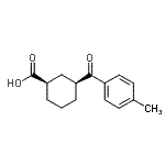 结构式 CAS# 735269-70-2, (1R,3S)-3-(4-甲基苯甲酰)环己烷羧酸