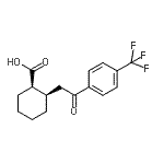 structure of CAS# 735274-64-3, (1R,2R)-2-{2-Oxo-2-[4-(trifluoromethyl)phenyl]ethyl}cyclohexanecarboxylic acid;cis-2-[2-<wbr>oxo-2-(4-<wbr>trifluoro<wbr>methylphe<wbr>nyl)ethyl<wbr>]cyclohex<wbr>ane-1-car<wbr>boxylic a<wbr>cid