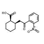 structure of CAS# 735274-65-4, (1R,2R)-2-[2-(2-Nitrophenyl)-2-oxoethyl]cyclohexanecarboxylic acid;cis-2-[2-<wbr>oxo-2-(2-<wbr>nitrophen<wbr>yl)ethyl]<wbr>cyclohexa<wbr>ne-1-carb<wbr>oxylic ac<wbr>id