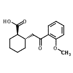结构式 CAS# 735274-73-4, (1R,2S)-2-[2-(2-甲氧基苯基)-2-氧代乙基]环己烷羧酸