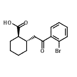结构式 CAS# 735274-92-7, (1R,2S)-2-[2-(2-溴苯基)-2-氧代乙基]环己烷羧酸