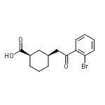结构式 CAS# 735275-20-4, (1R,3S)-3-[2-(2-溴苯基)-2-氧代乙基]环己烷羧酸