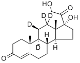 结构式 CAS# 73565-87-4, 皮质醇-9,11,12,12-D4