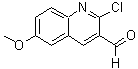 structure of CAS# 73568-29-3, 2-Chloro-6-Methoxyquinoline-3-Carbaldehyde;2-CHLORO-6-METHOXY-3-QUINOLINE CARBOXALDEHYDE;2-CHLORO-6-METHOXYQUINOLINE-3-CARBOXALDEHYDE;2-CHLORO-6-METHOXYQUINOLINE-3-CARBALDEHYDE