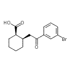 结构式 CAS# 736136-38-2, (1R,2R)-2-[2-(3-溴苯基)-2-氧代乙基]环己烷羧酸