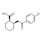 结构式 CAS# 736136-43-9, (1R,2R)-2-[2-(4-氟苯基)-2-氧代乙基]环己烷羧酸
