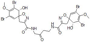 CAS#: 73622-23-8， (6R)-7,9-Dibromo-N-[4-[[(6R)-7,9-Dibromo-6-Hydroxy-8-Methoxy1-Oxa-2-Azaspiro[4.5]Deca-2,7,9-Triene-3-Carbonyl]Amino]-3-Oxobutyl]-6-Hydroxy-8-Methoxy-1-Oxa-2-Azaspiro[4.5]Deca-2,7,9-Triene-3-Carboxamide