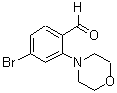 structure of CAS# 736990-80-0, 4-Bromo-2-(N-Morpholino)-Benzaldehyde;4-Bromo-2-(Morpholin-4-Yl)Benzaldehyde;4-BROMO-2-(N-MORPHOLINO)-BENZALDEHYDE